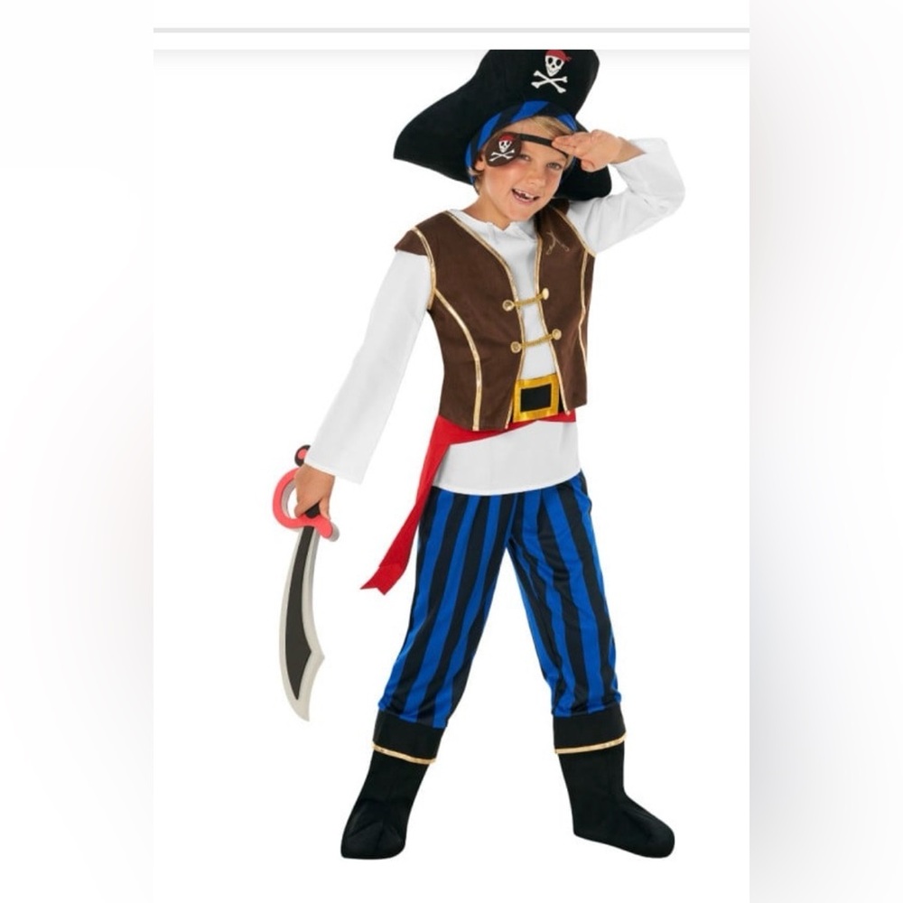 Morph costumes Blue Stripe pirate child costume. NWT small(g)